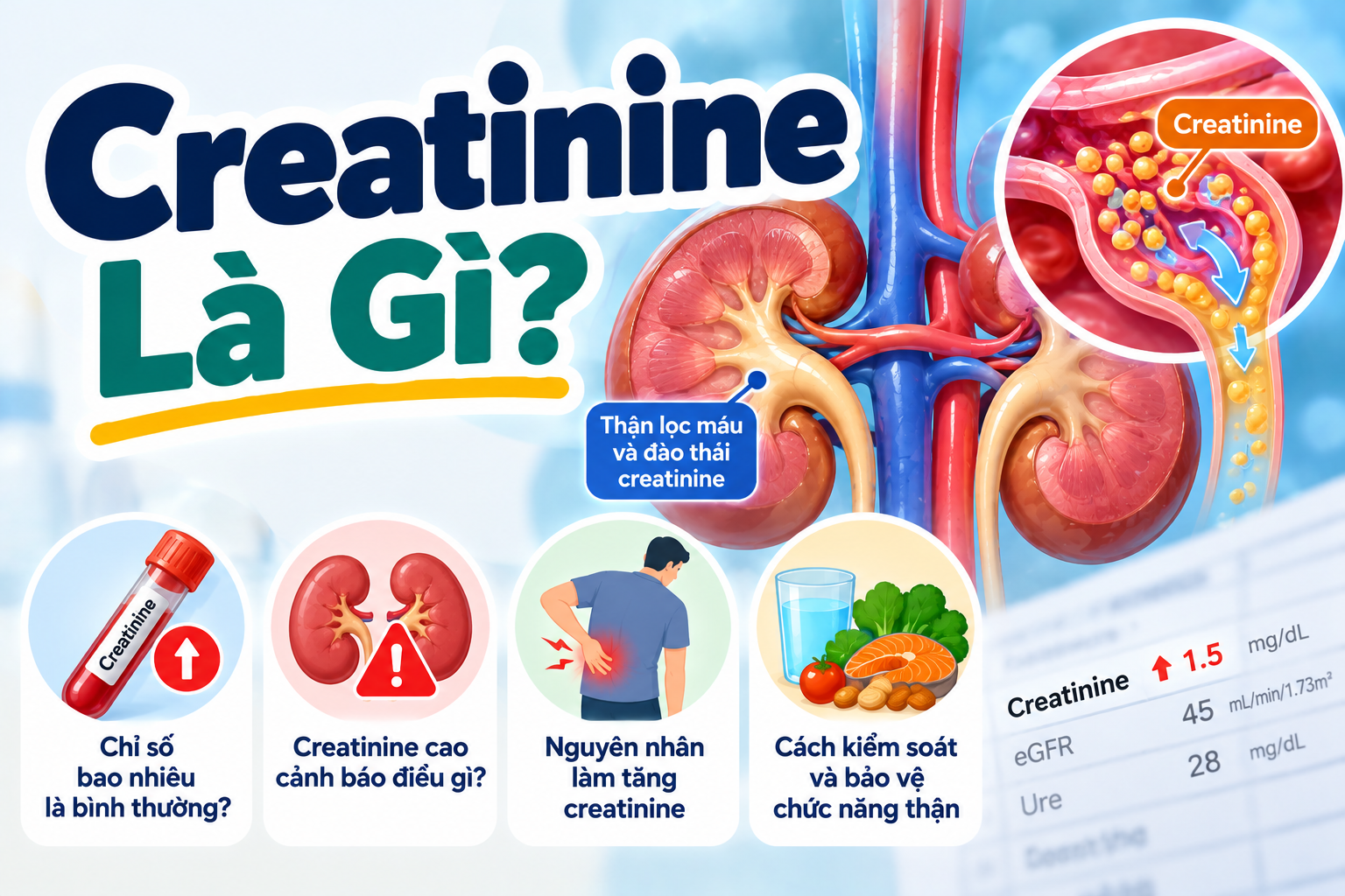 Creatinine Là Gì? Chỉ Số Creatinine Cao Cảnh Báo Điều Gì?